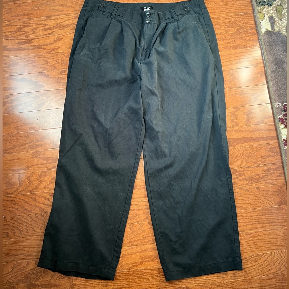 Madewell Black Wide-Leg Trousers